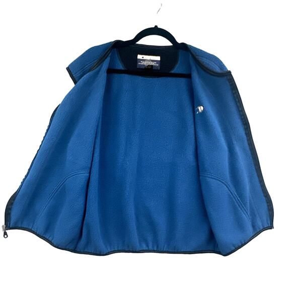 VTG Champion Fleece Vest Mens Sm Blue Full Zip Sporty Athleisure Ski 90s Street - Picture 3 of 12